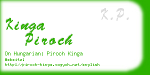 kinga piroch business card